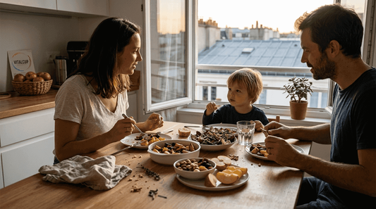 Un moment convivial en famille autour d’un bon repas fait maison