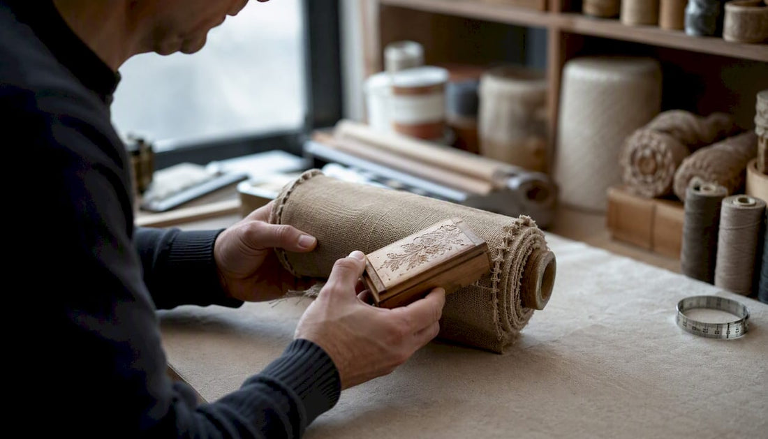 Des mains expertes examinent des produits fabriqués en France dans un atelier.