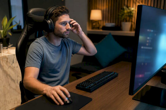Un joueur concentré lors d'une longue session